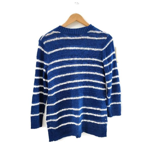 Marc New York by Andrew Marc Blue Striped Cardigan - Picture 2 of 4